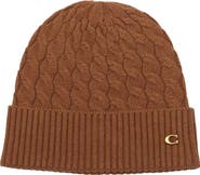 COACH Cable Knit Cuff Beanie