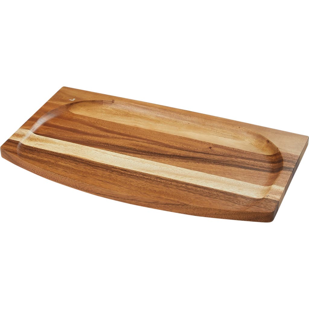 Storied Home Footed Wood Serving Tray With Raised Edge In Brown