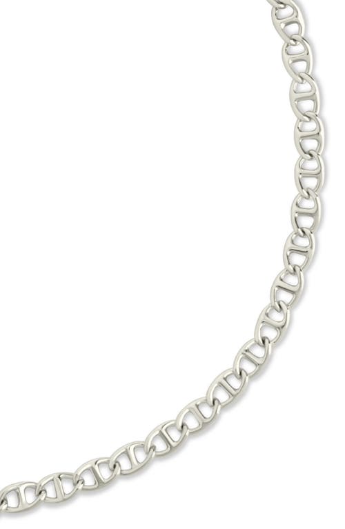 Sterling Forever Karina Mariner Chain Anklet In Metallic