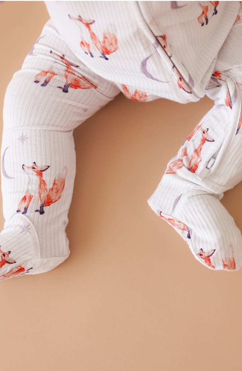 Posh Peanut Zip-Up Footie, Alternate, color, Beige