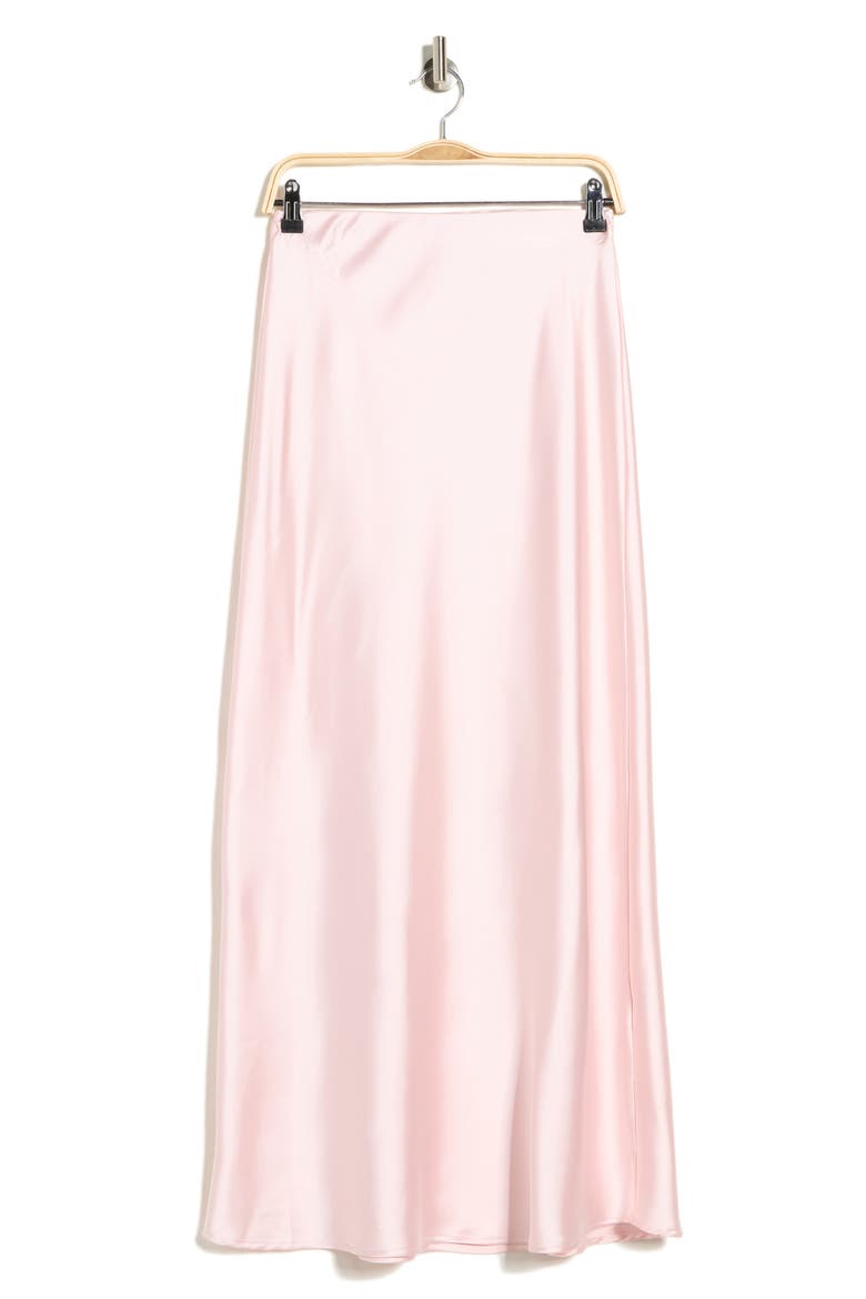 Satin A-Line Skirt, Alternate, color, BABY PINK