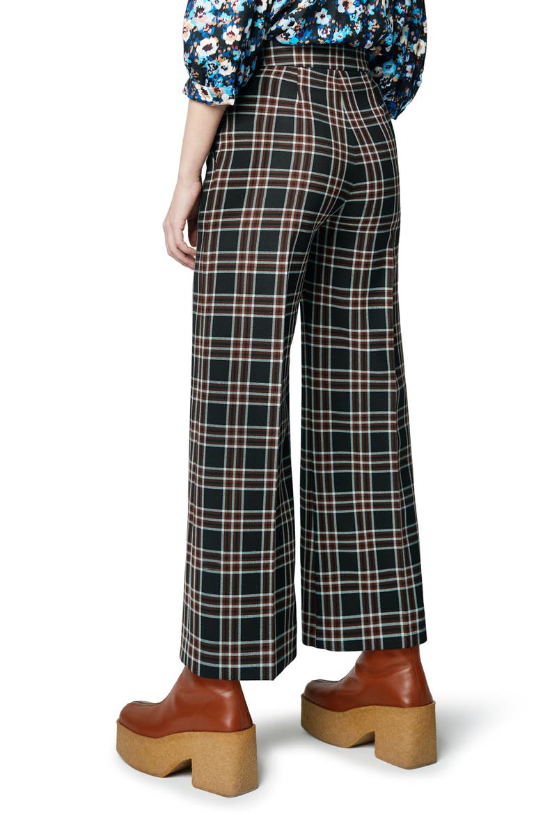 Wide Leg Culottes, Alternate, color, BLACK PLAID