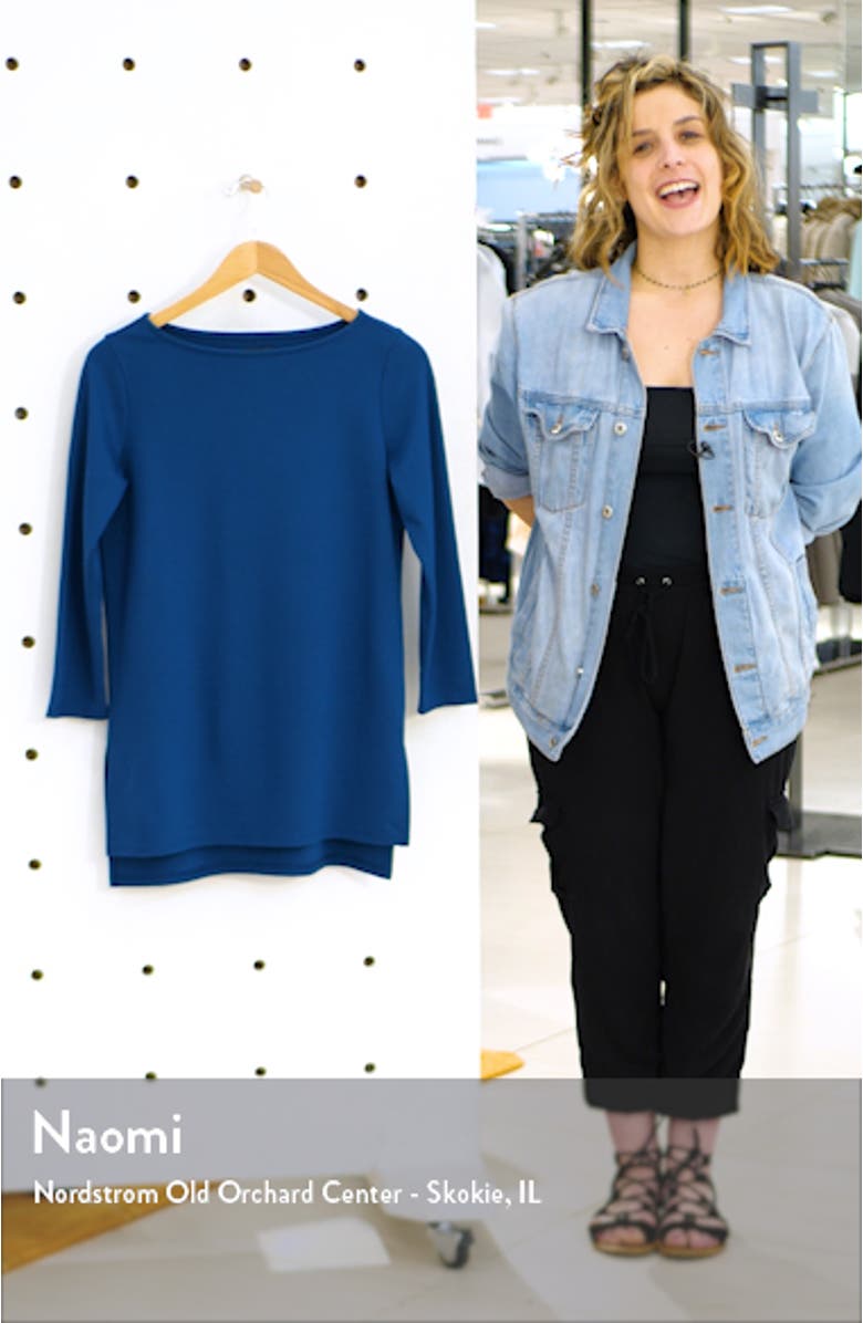 Boat Neck Ponte Knit Tunic, sales video thumbnail