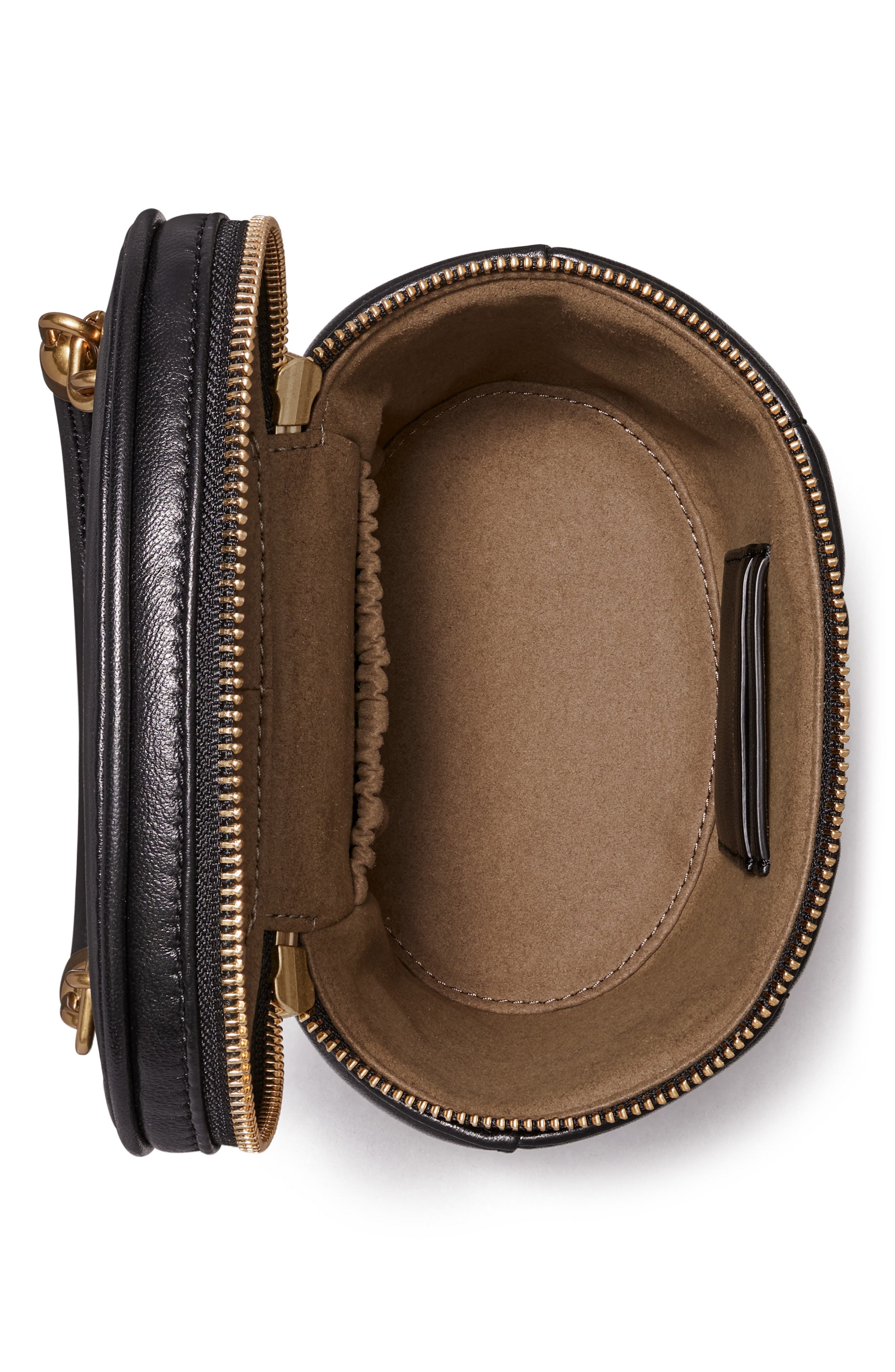 Tory Burch Kira Quilted Leather Vanity Case, Alternate, color, 