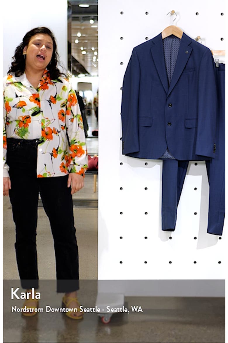 Roger Slim Fit Solid Wool Suit video