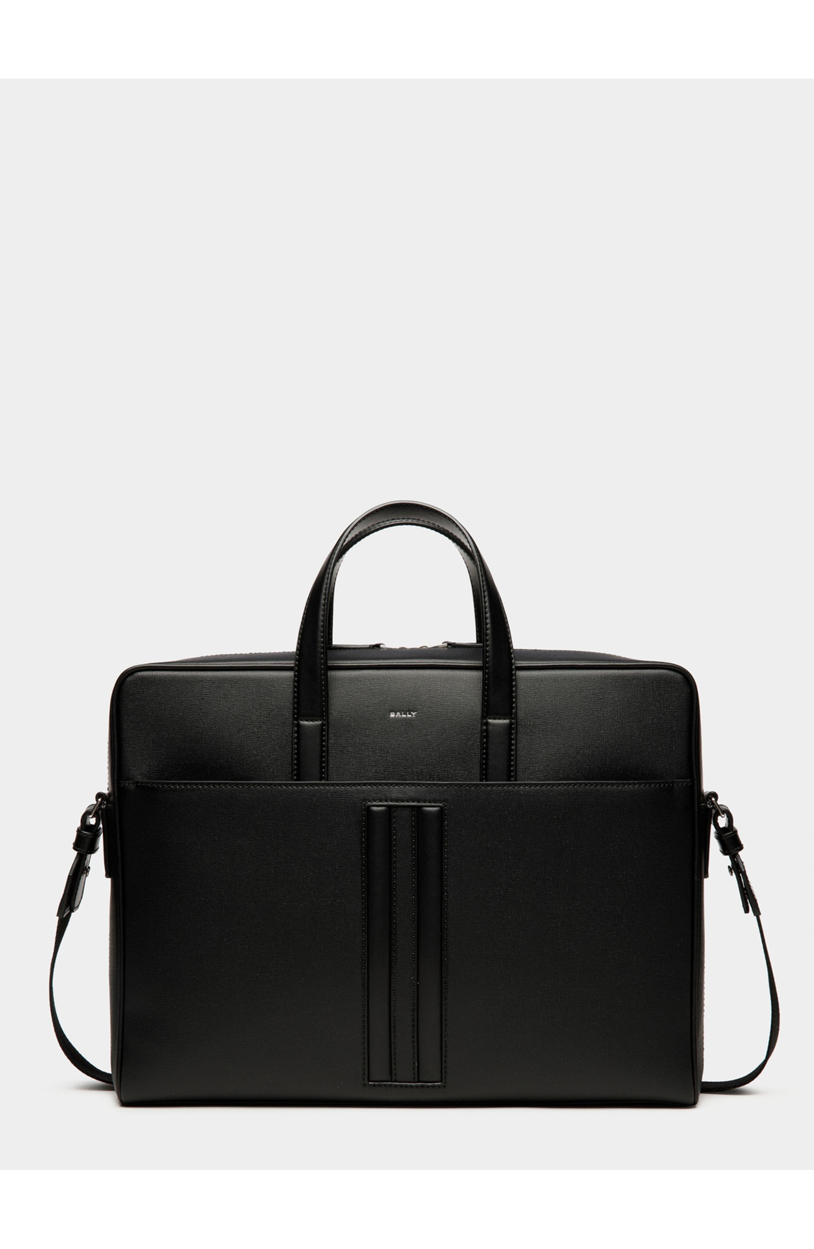 Bally Mythos Briefcase, Main, color, Black+Palladio
