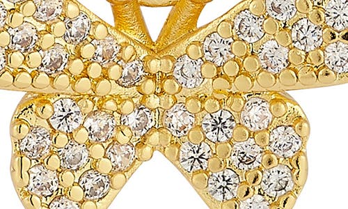Chloe & Madison Chloe And Madison Pavé Butterfly Hoop Earrings In Gold