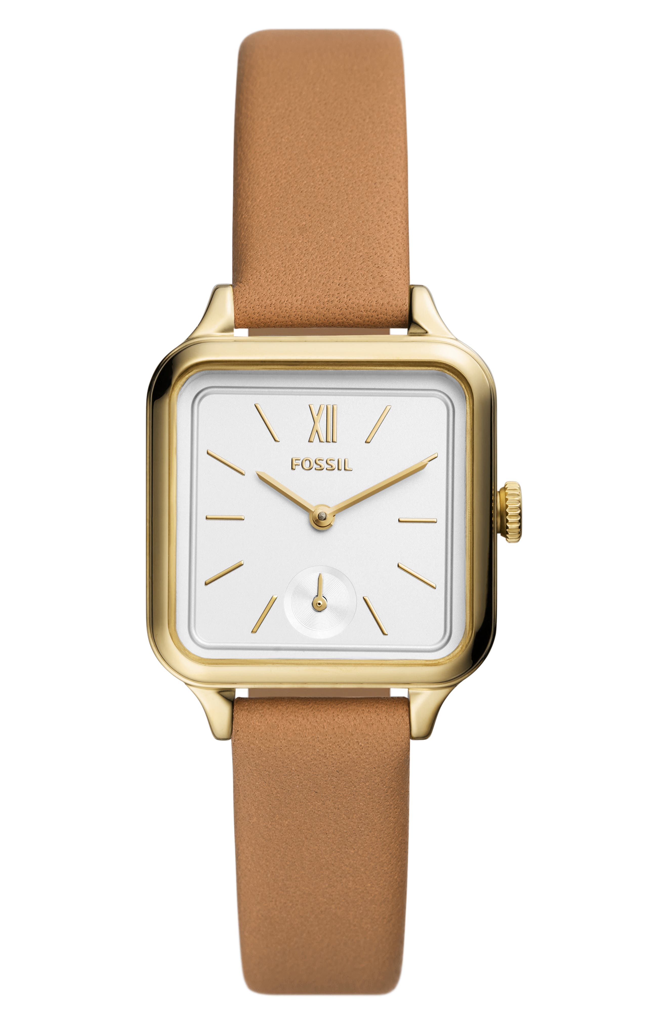 Fossil Colleen Leather Strap Watch, 28mm