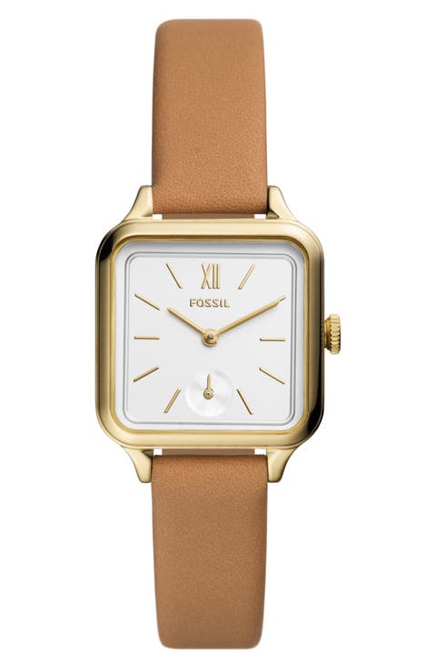 Colleen Leather Strap Watch, 28mm