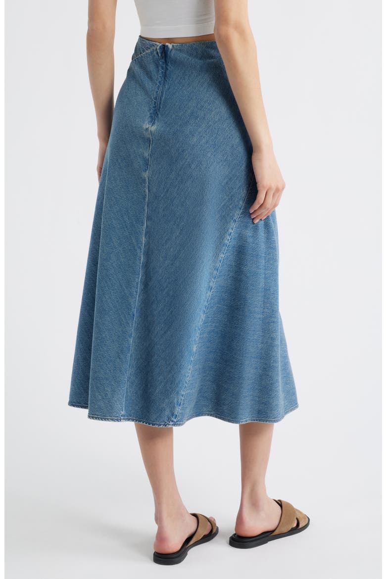 Lisbon Denim Midi Skirt, Alternate, color, WAVERLY