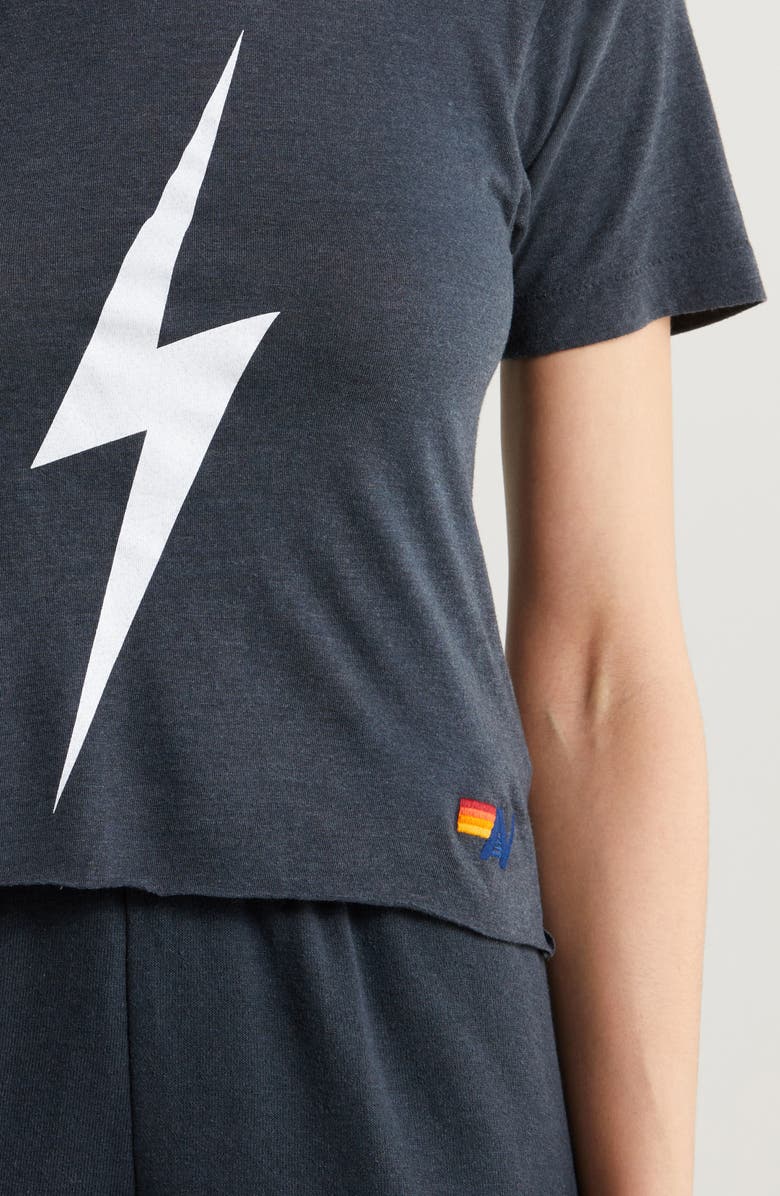 Aviator Nation Bolt Crop Tee, Alternate, color, 