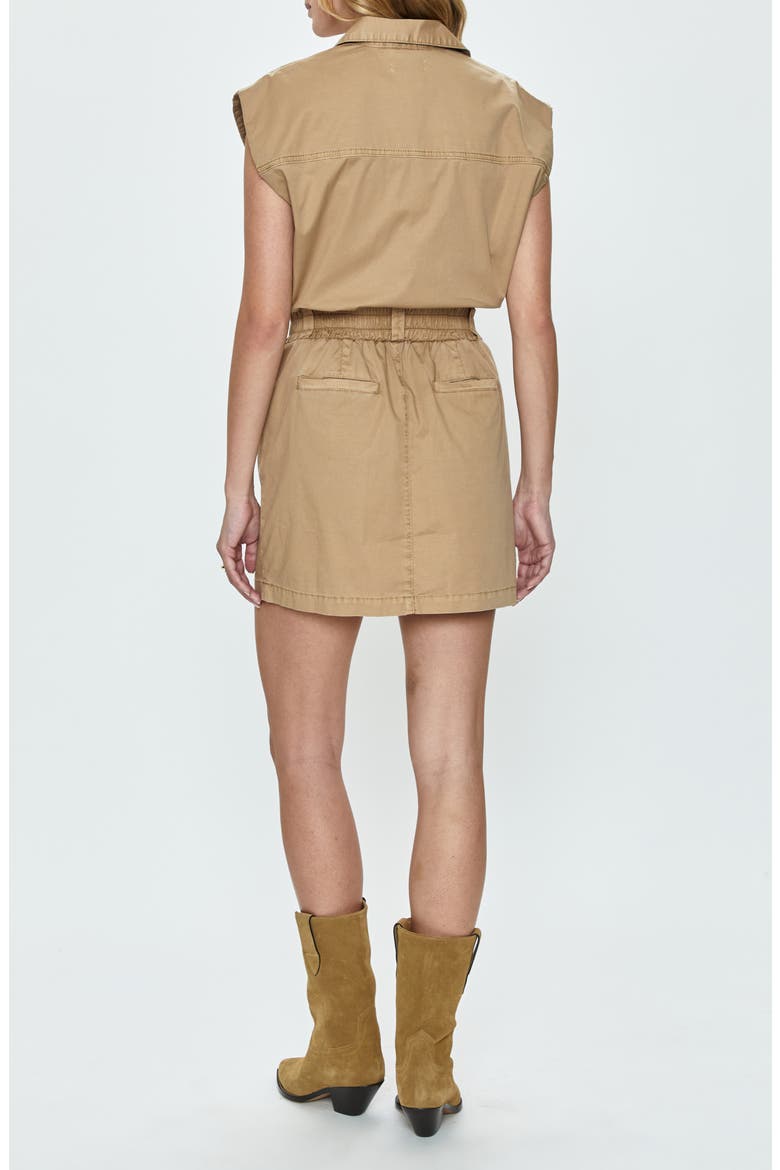 Rosie Cap Sleeve Stretch Cotton Minidress, Alternate, color, COCONUT