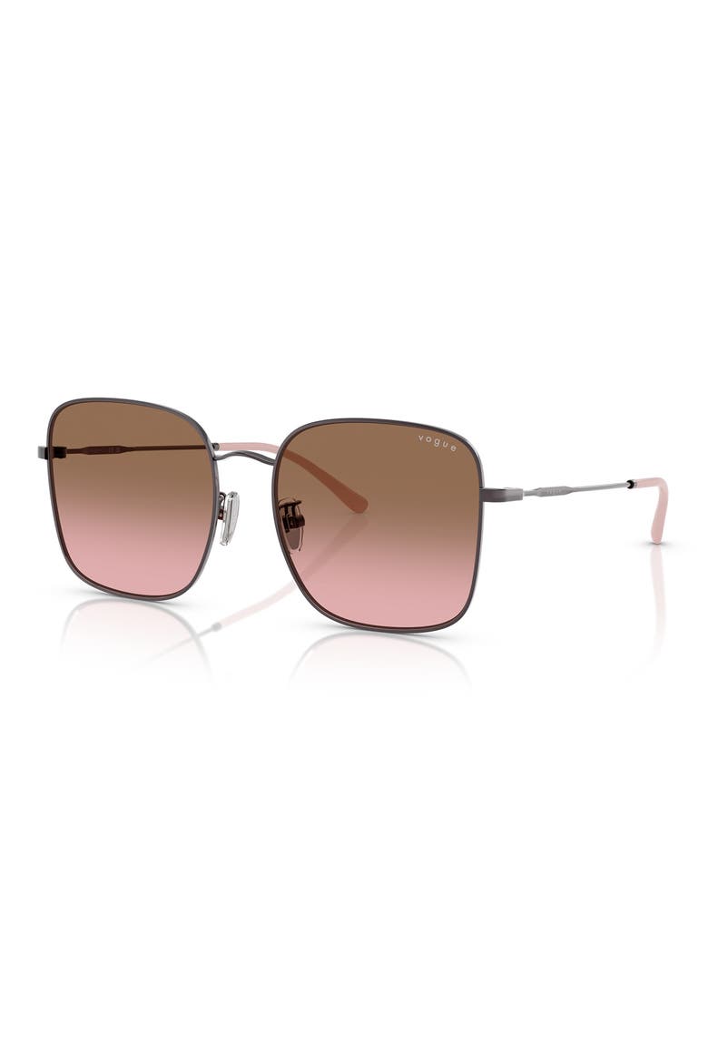 57mm Gradient Square Sunglasses, Alternate, color, PINK