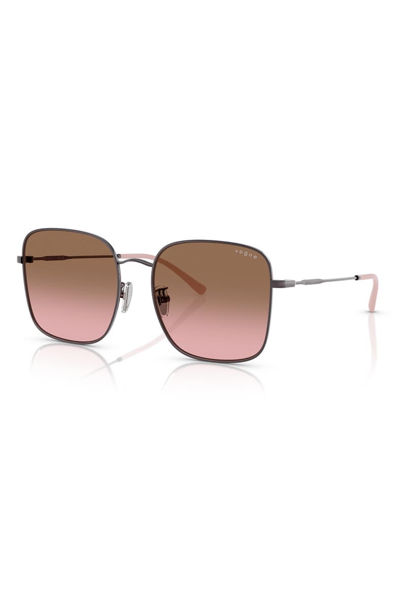 VOGUE 57mm Gradient Square Sunglasses, Alternate, color, Pink
