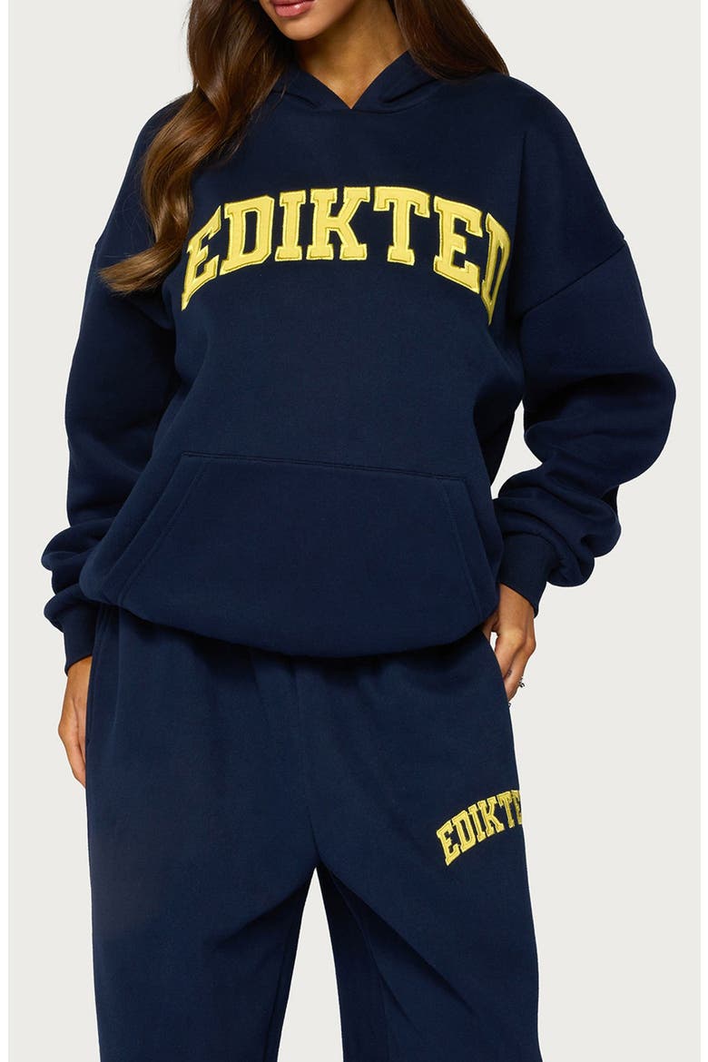 Crush Graphic Oversized Hoodie, Main, color, NAVY