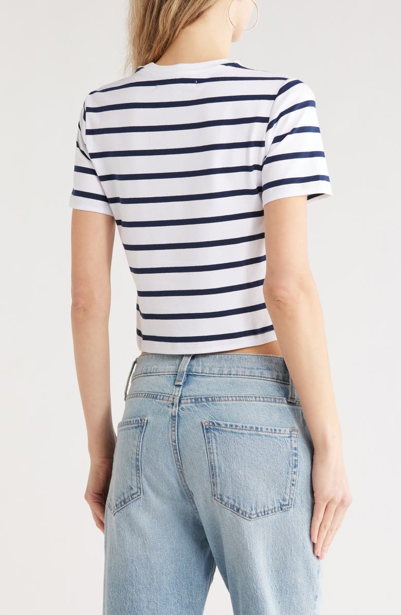 French Connection Rallie Stripe T-Shirt, Alternate, color, Navy/ White Stripe