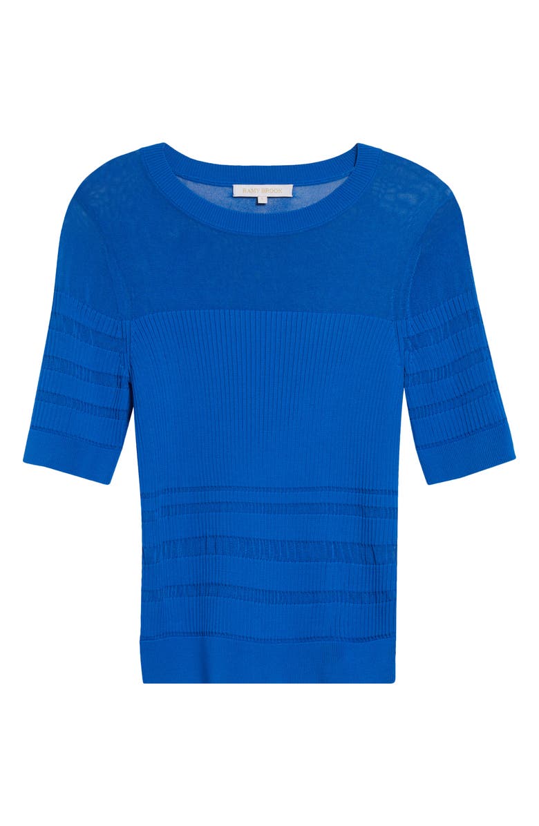 Ramy Brook Torin Short Sleeve Knit Top, Alternate, color, Ultramarine