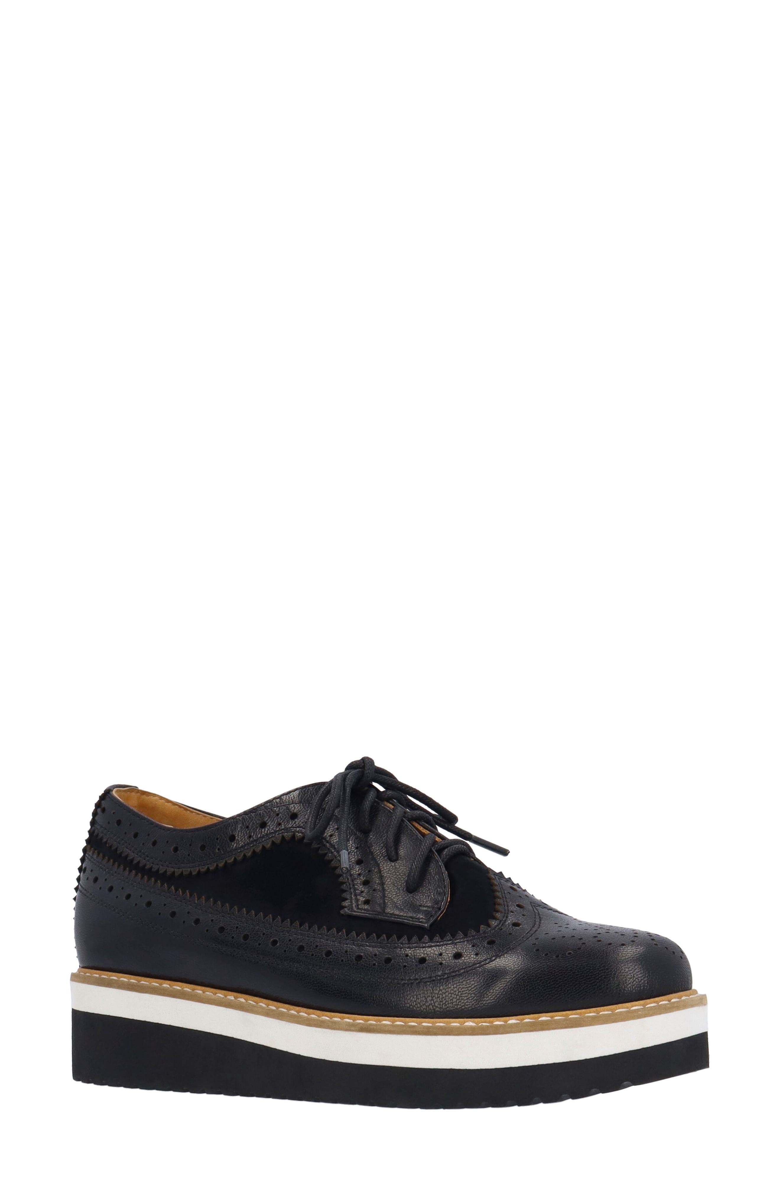 L'Amour des Pieds Zorielle Platform Oxford, Main, color, Black