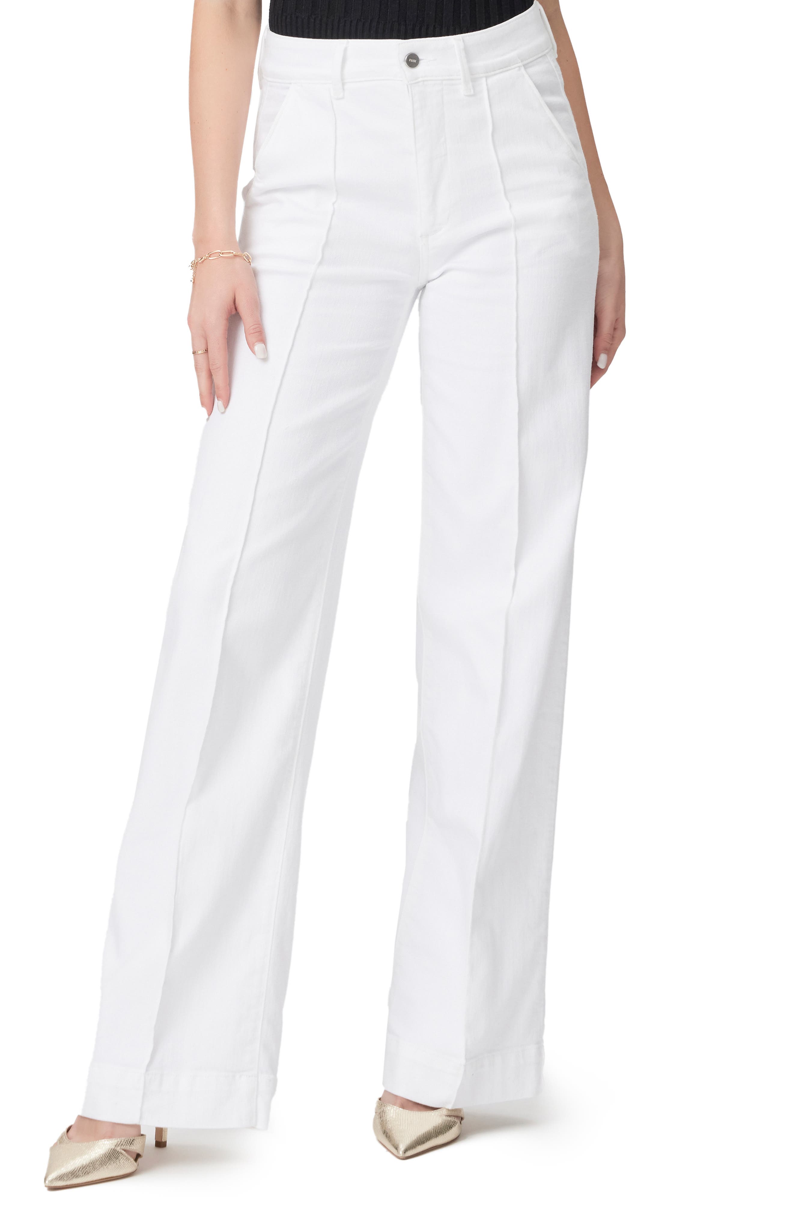 PAIGE Sasha High Waist Wide Leg Trouser Jeans
