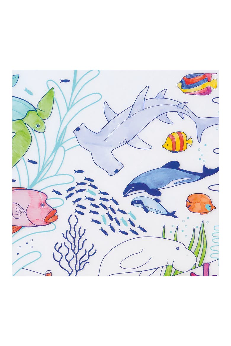 Great Barrier Reef Reusable Coloring Mat & Washable Markers, Alternate, color, MULTI