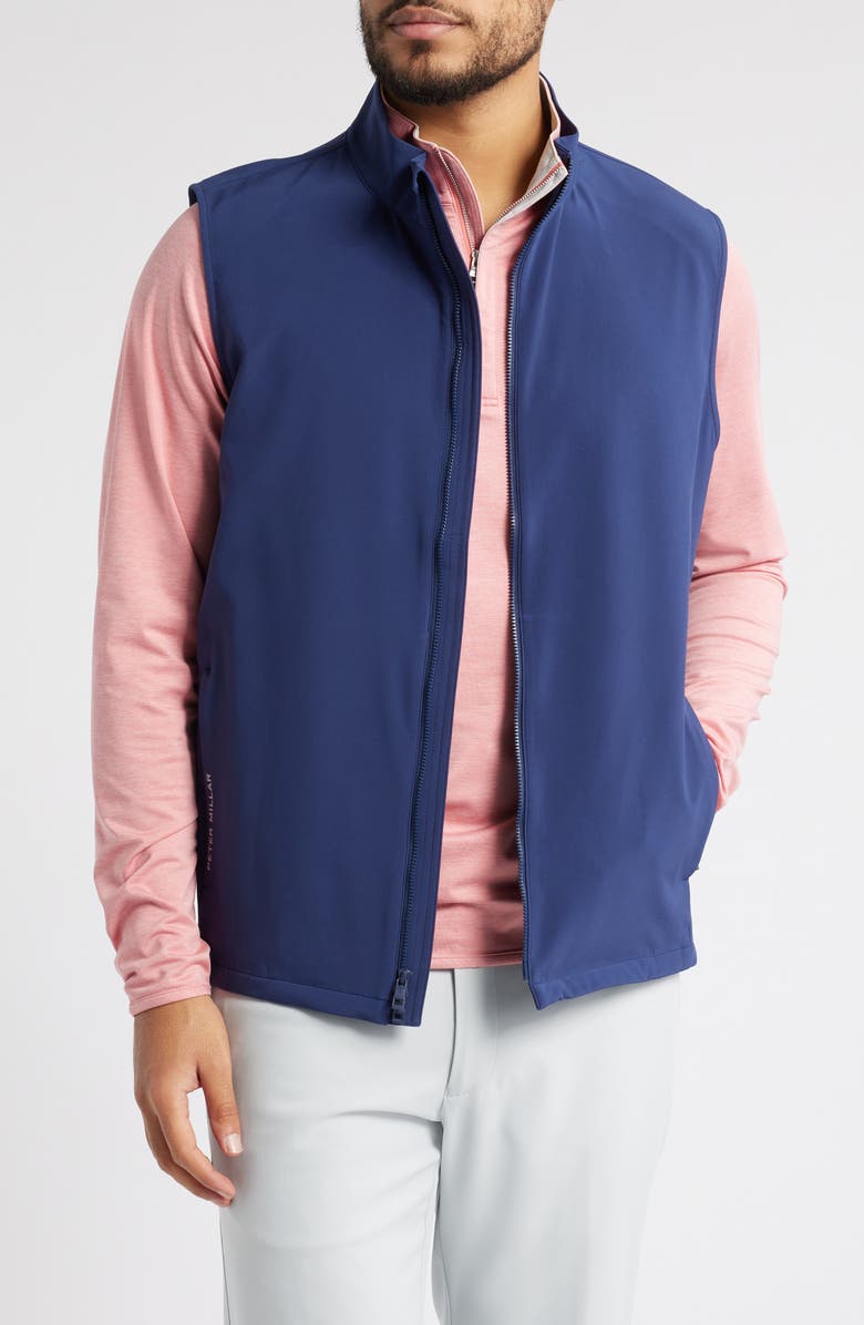 Peter Millar Dunes Water Resistant Zip Golf Vest, Main, color, 