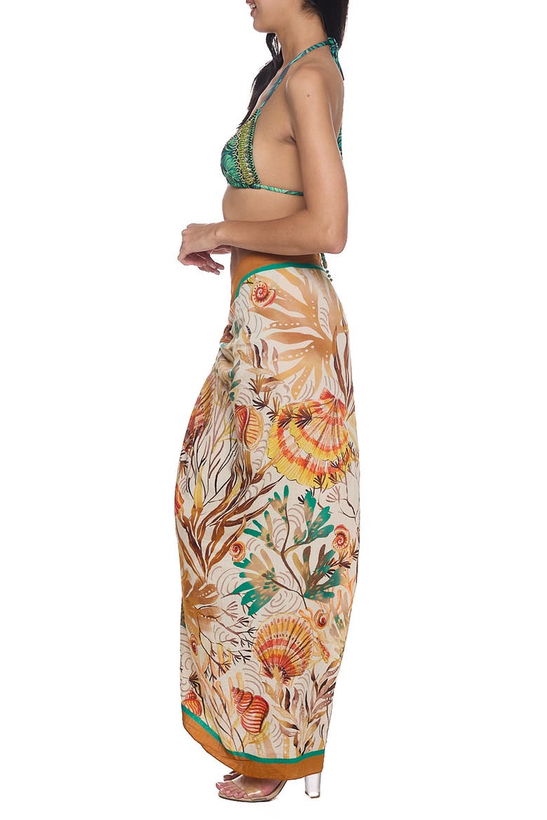 Pareo Convertible Midi Cover-Up Dress, Alternate, color, RUST