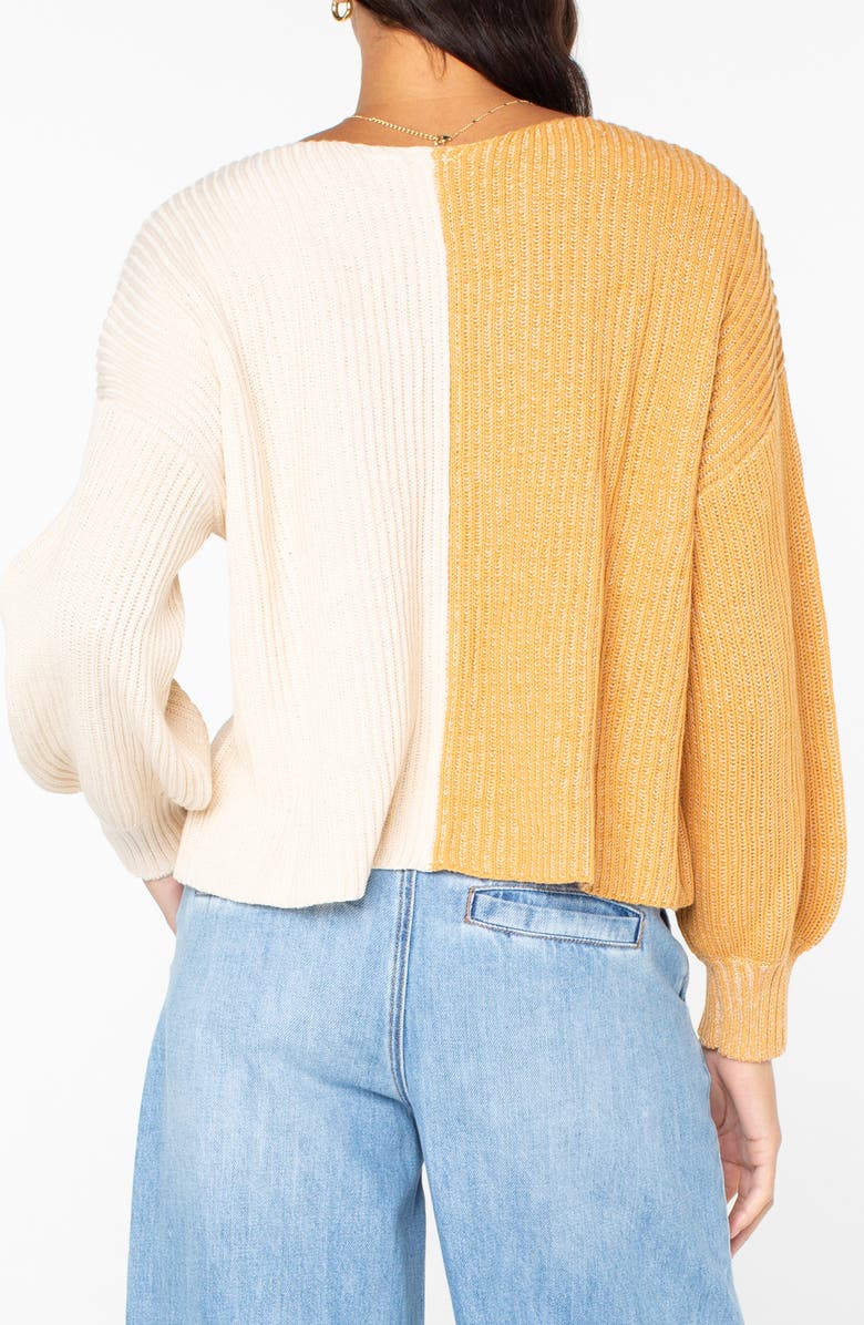 Roxy Sandbar Hop Colorblock Cotton Sweater, Alternate, color, 