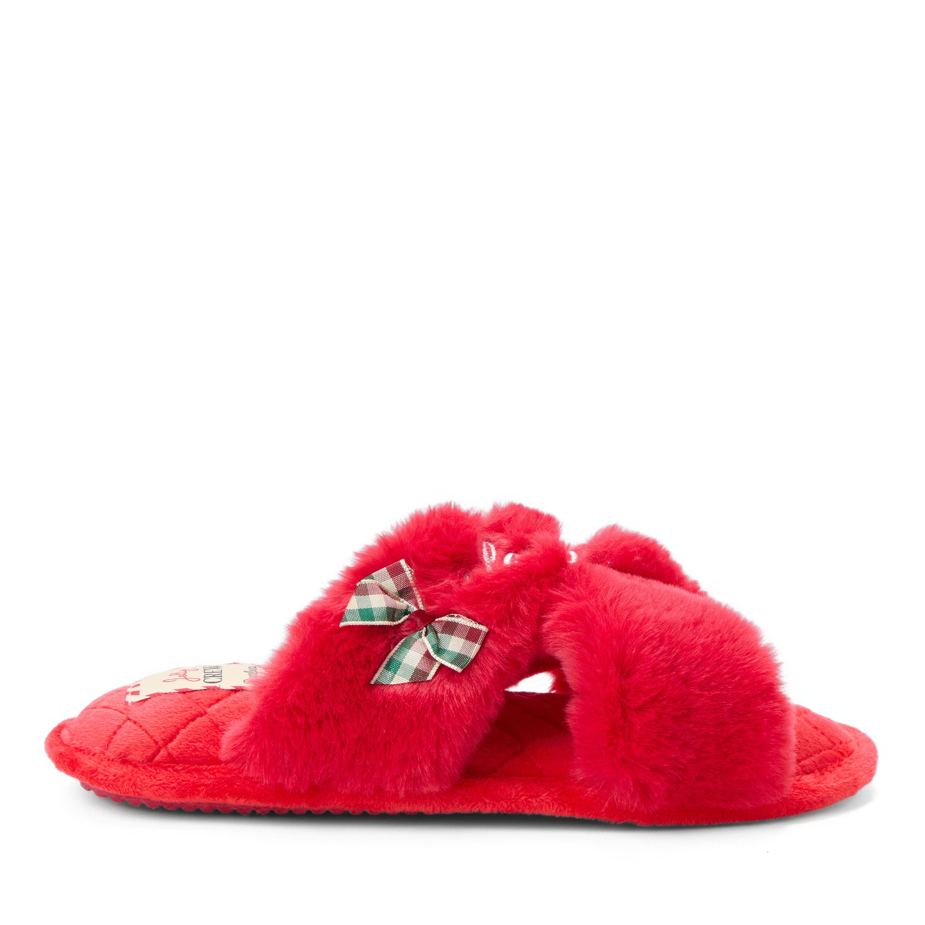Mama Fur Slide Slippers, Alternate, color, CAYENNE
