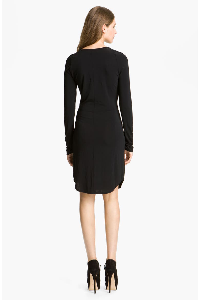 Seamed Jersey Dress, Alternate, color, BLACK