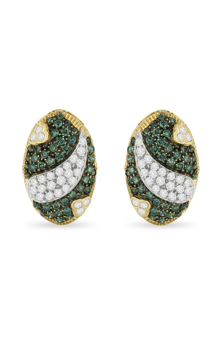 Haus of Brilliance 14K Yellow Gold 2-1/10 Cttw Diamond Oval Omega Back Stud Earring, Alternate, color, Yellow