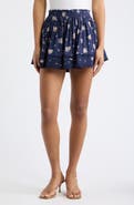 LoveShackFancy Kressler Print Miniskirt
