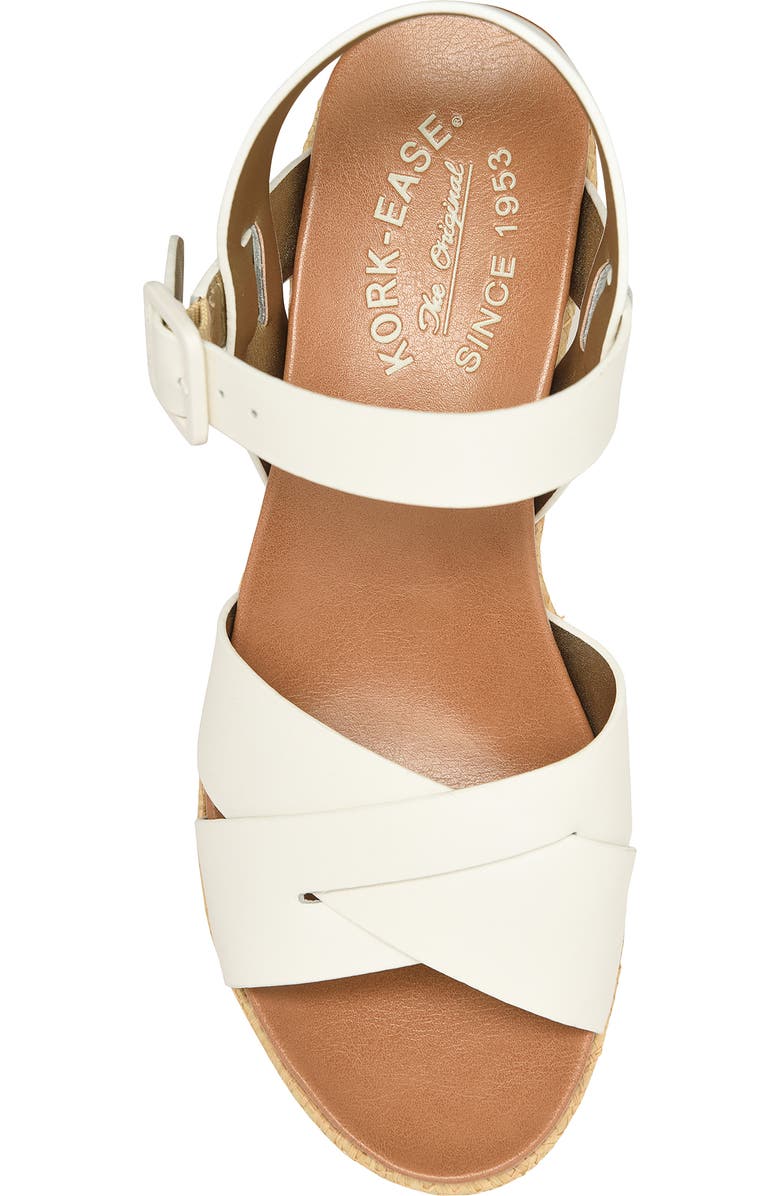 Kork-Ease<sup>®</sup> Ava 2.0 Platform Wedge Sandal, Alternate, color, White/ Cream Raffia Wrap
