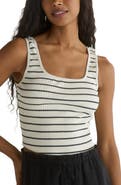 Bella Dahl Square Neck Ribbed Tank