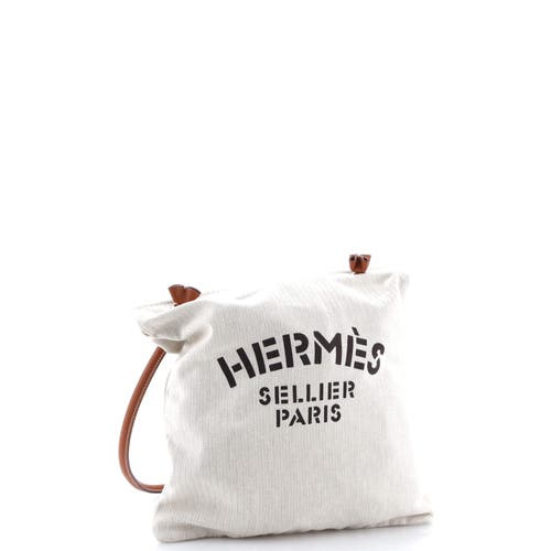 Pre-owned Hermes  Hermes Aline Bag Toile Mm In Sand