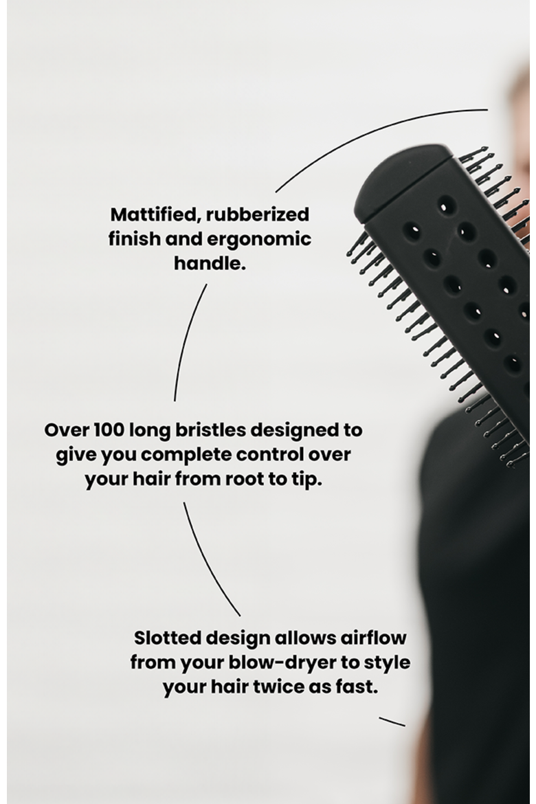 Vented Styling Brush, Alternate, color, Black