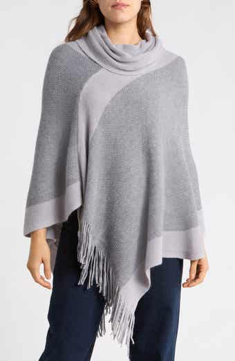 Cowl Neck Knit Poncho