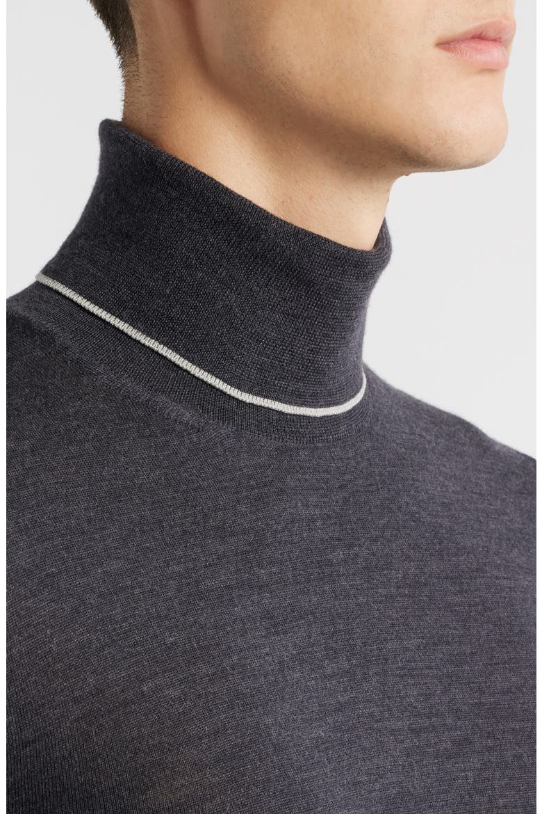 Turtleneck Wool Sweater, Alternate, color, CHARCOAL