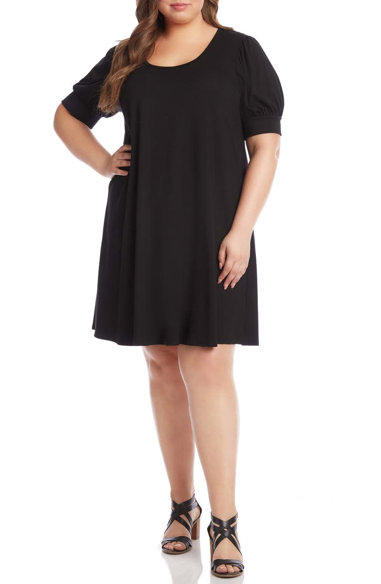 Karen Kane Erin A-Line Dress, Alternate, color, Black