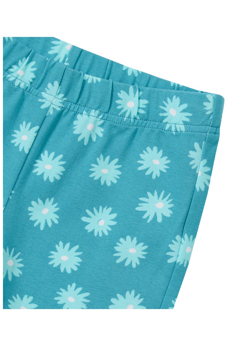 Girls Tough Cotton Leggings, Alternate, color, Floral/Baltic Teal