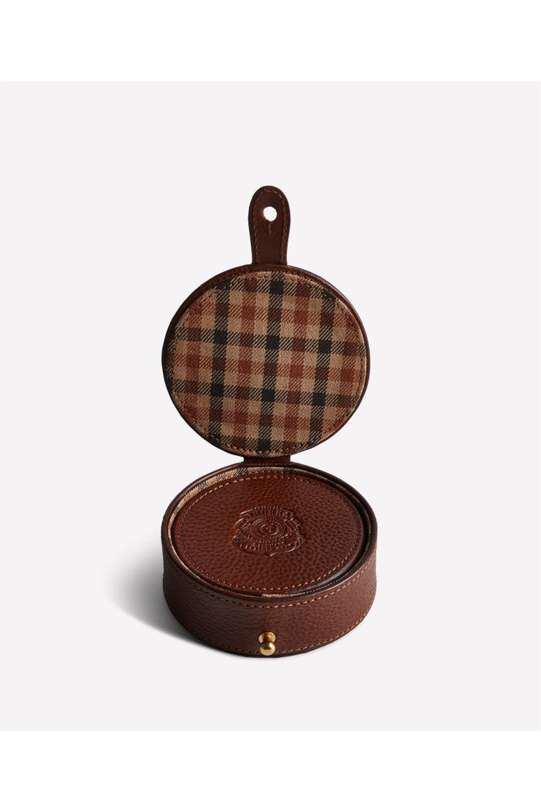 Coaster Set No. 247, Alternate, color, Vintage Chestnut Leather