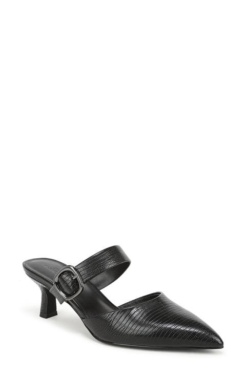 Gianna Faux Leather Embossed Mule