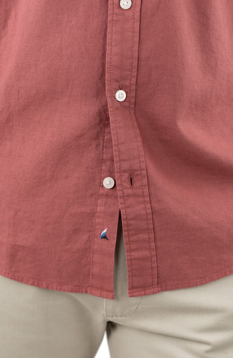 Tailor Vintage Puretec Linen Cotton Button-Up Shirt, Alternate, color, Canyon Red