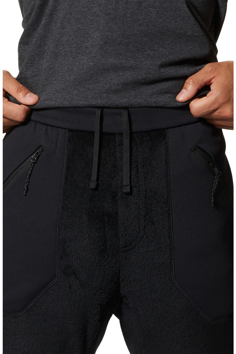 Polartec® High Loft Fleece Pants, Alternate, color, BLACK