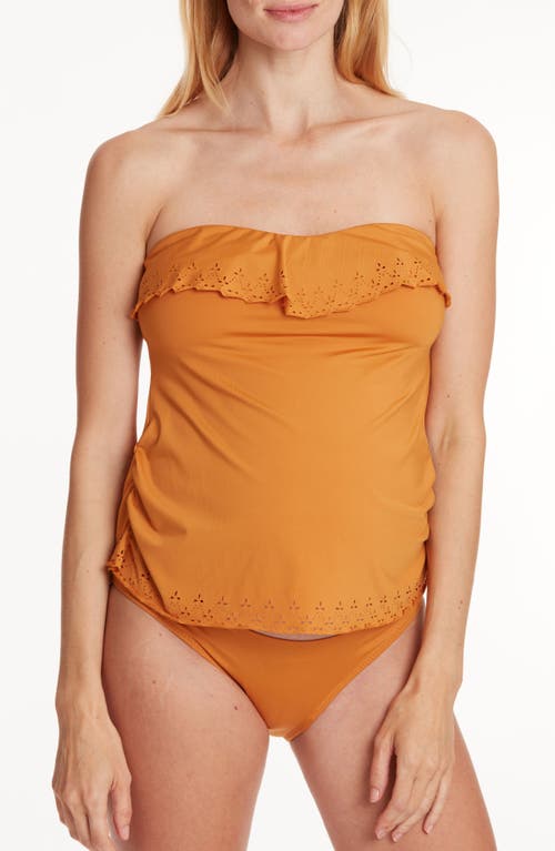 Cache Coeur Maternity Tankini Bloom In Orange