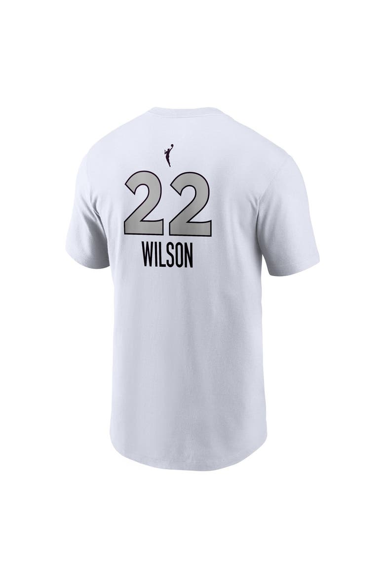 Men's Nike A'ja Wilson White Las Vegas Aces Name & Number Heroine Edition T-Shirt, Alternate, color, White