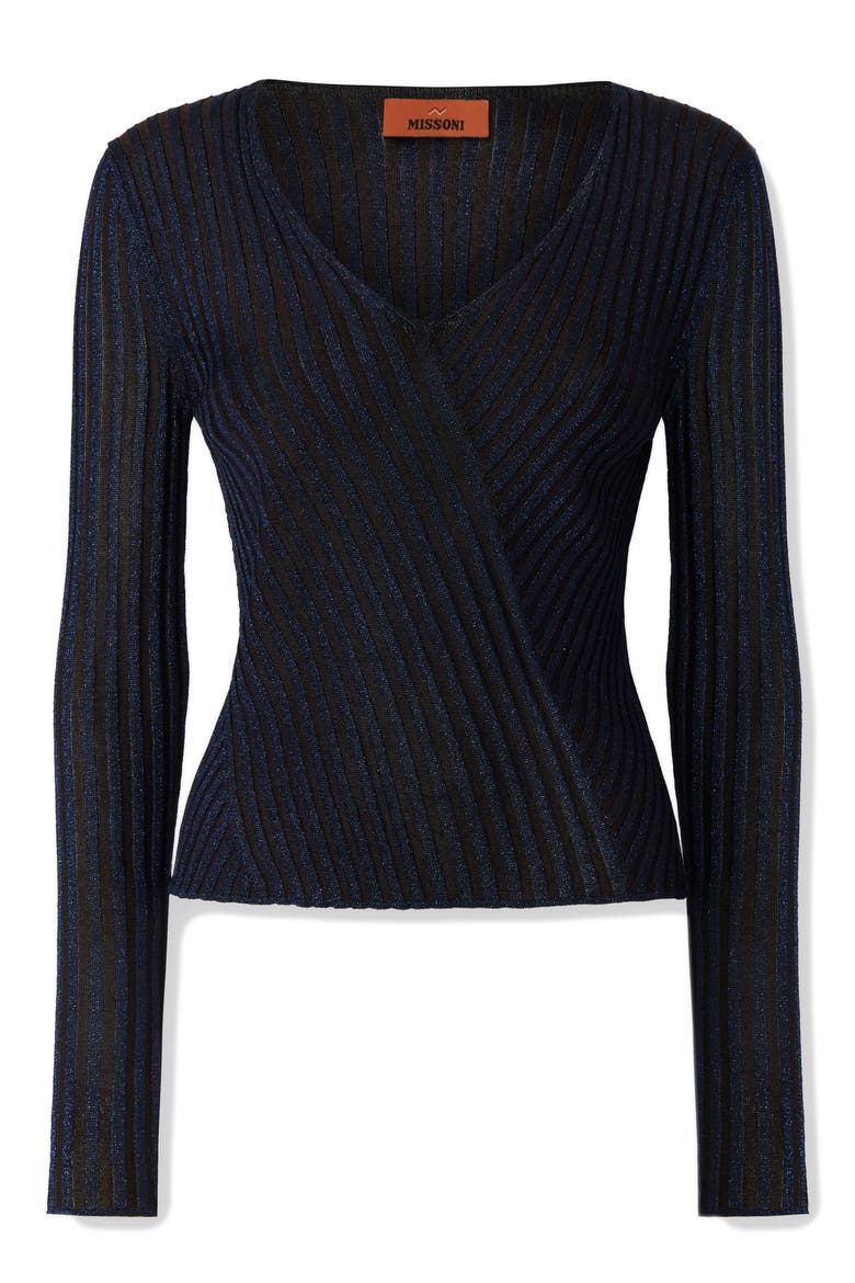 Ribbed V-Neck Sweater, Alternate, color, S72RB