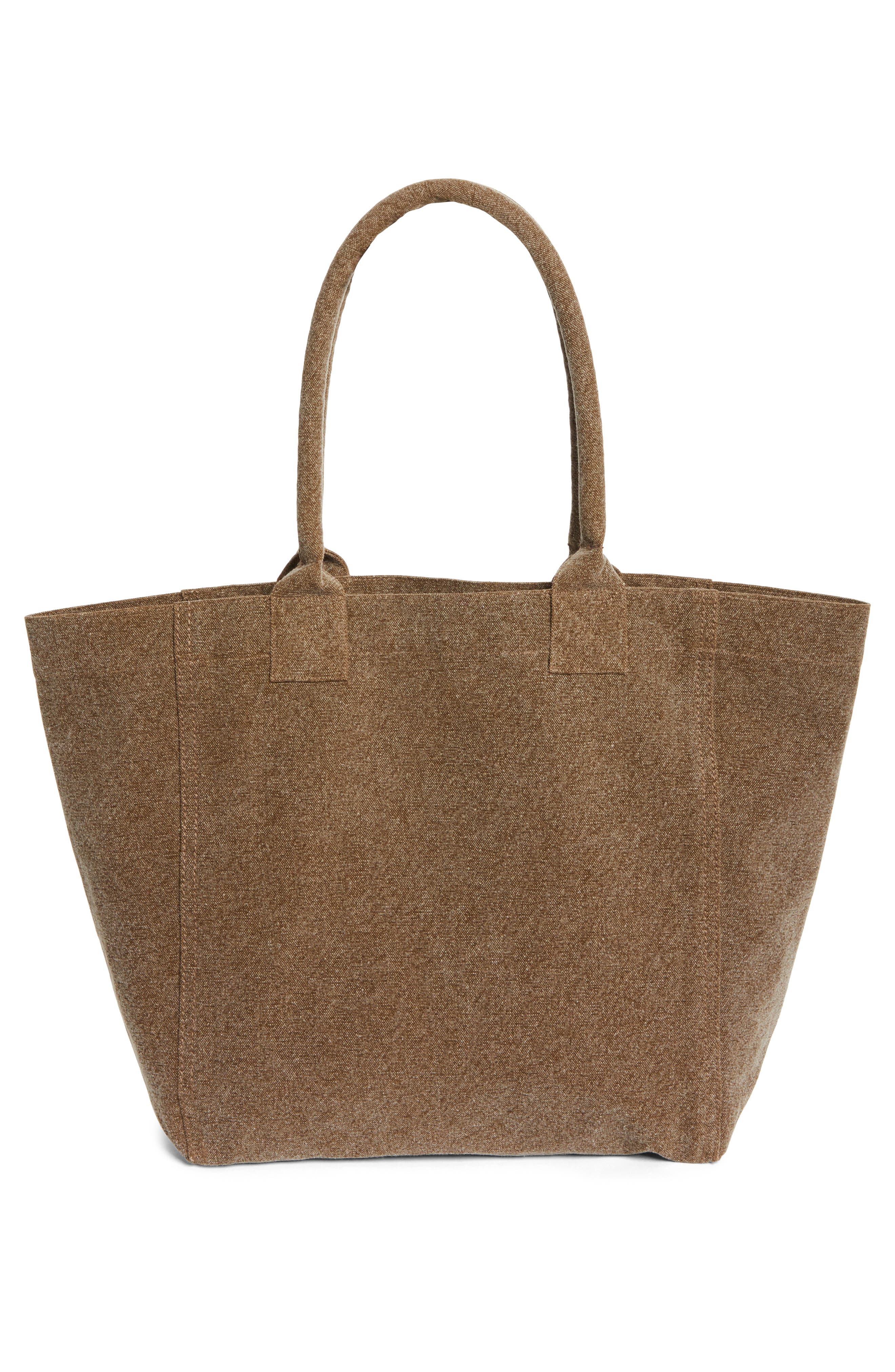 Isabel Marant Small Yenky Embroidered Logo Tote, Alternate, color, 