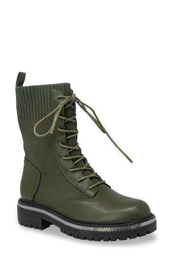 Chase & Chloe Chase And Chloe Zipper Trim Knit Boot