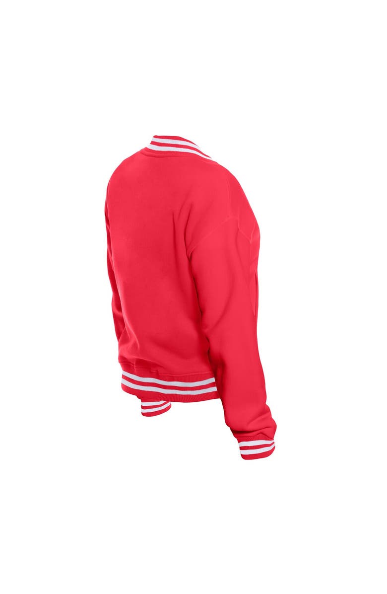 New Era Women's New Era Scarlet San Francisco 49ers Throwback Fleece Full-Snap Jacket, Alternate, color, Scarlet