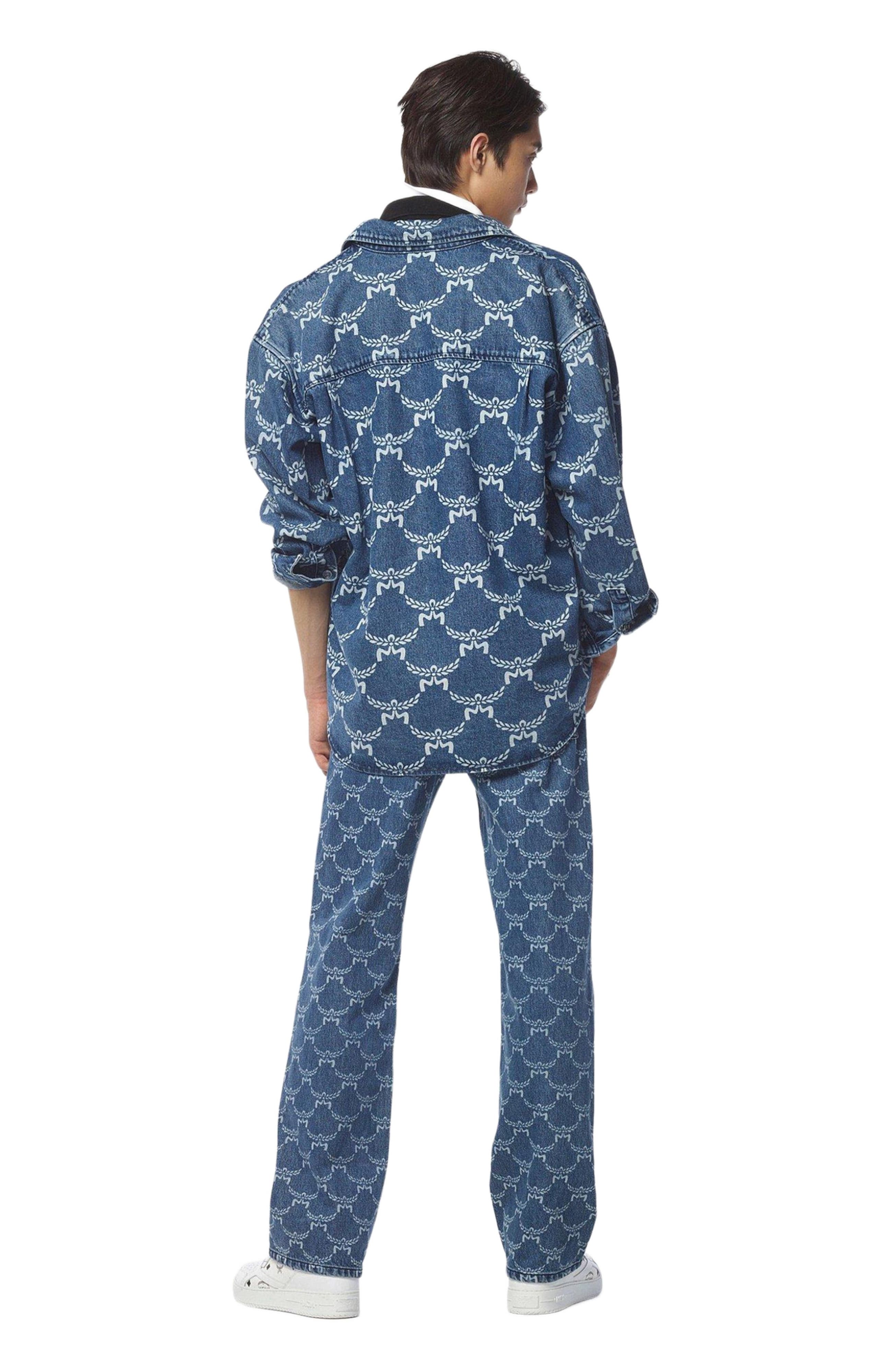 MCM Lauretos Monogram Denim Shirt (Men) | Nordstrom